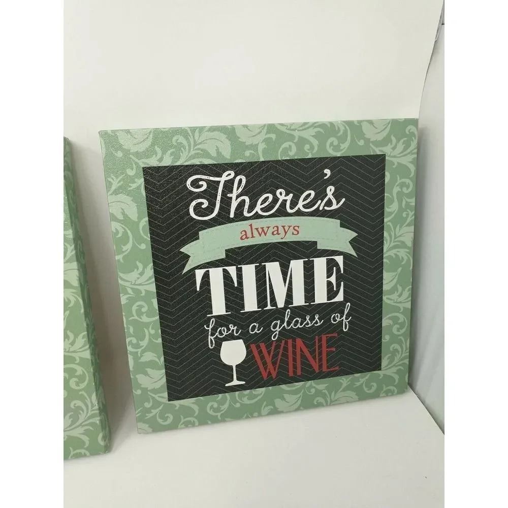 Lot Of 3 Canvas Prints Wine Decorations For Home